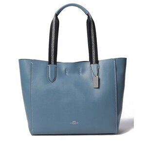 Coach Pebble Leather Derby Tote - Aqua